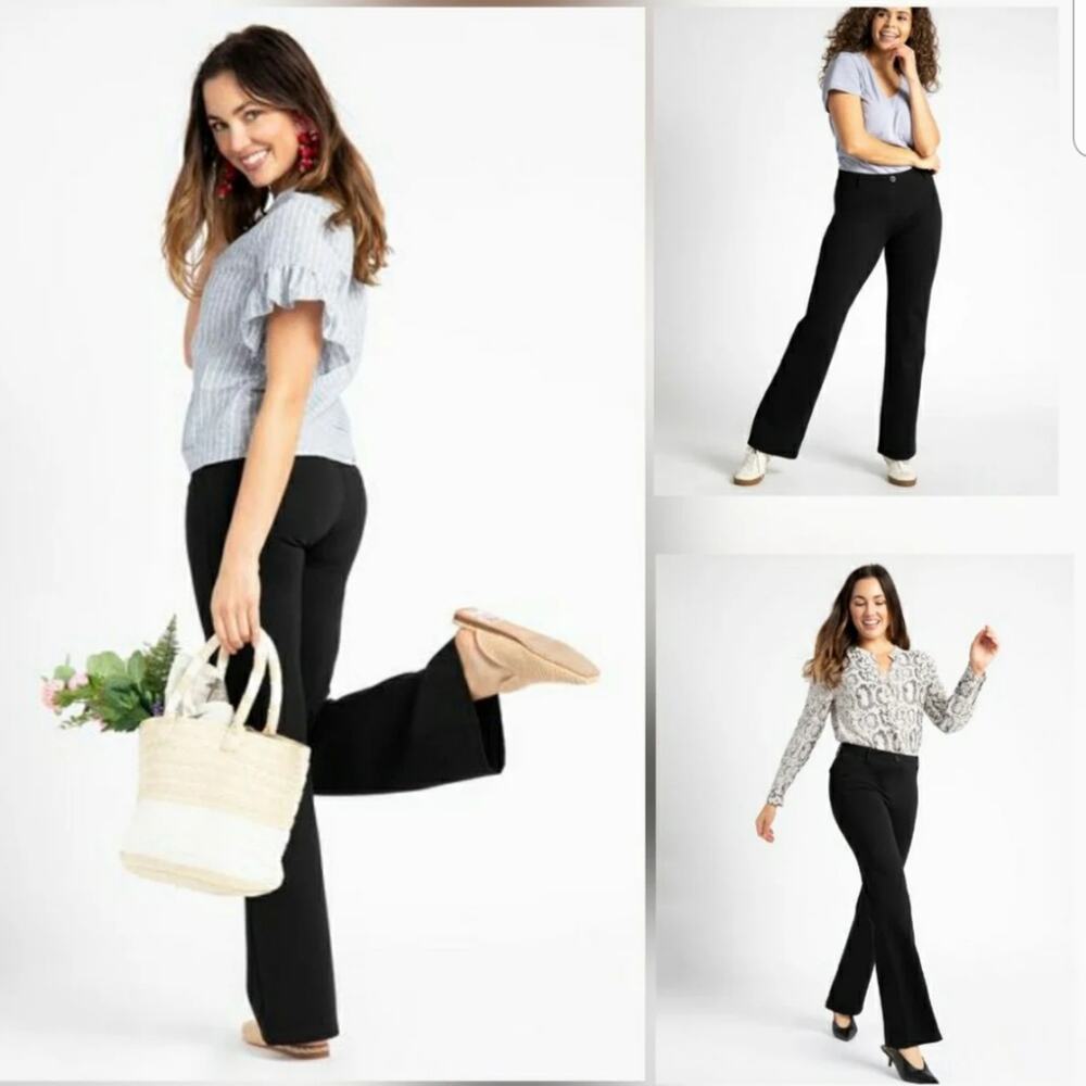 Betabrand Women's Black Dress Yoga Pull On Pants Size XXL Long Tall